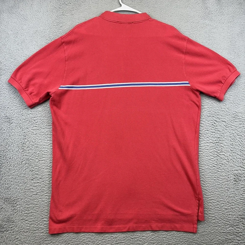 Polo Ralph Lauren Polo Shirt Mens XL Red‎ Blue Striped Cotton Classic Preppy